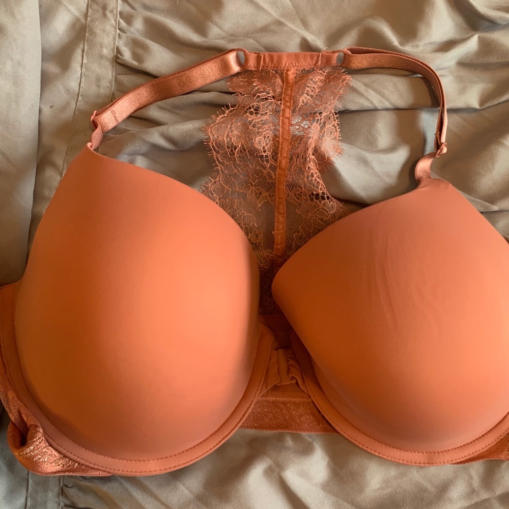 Peachy pink Victoria secret bra